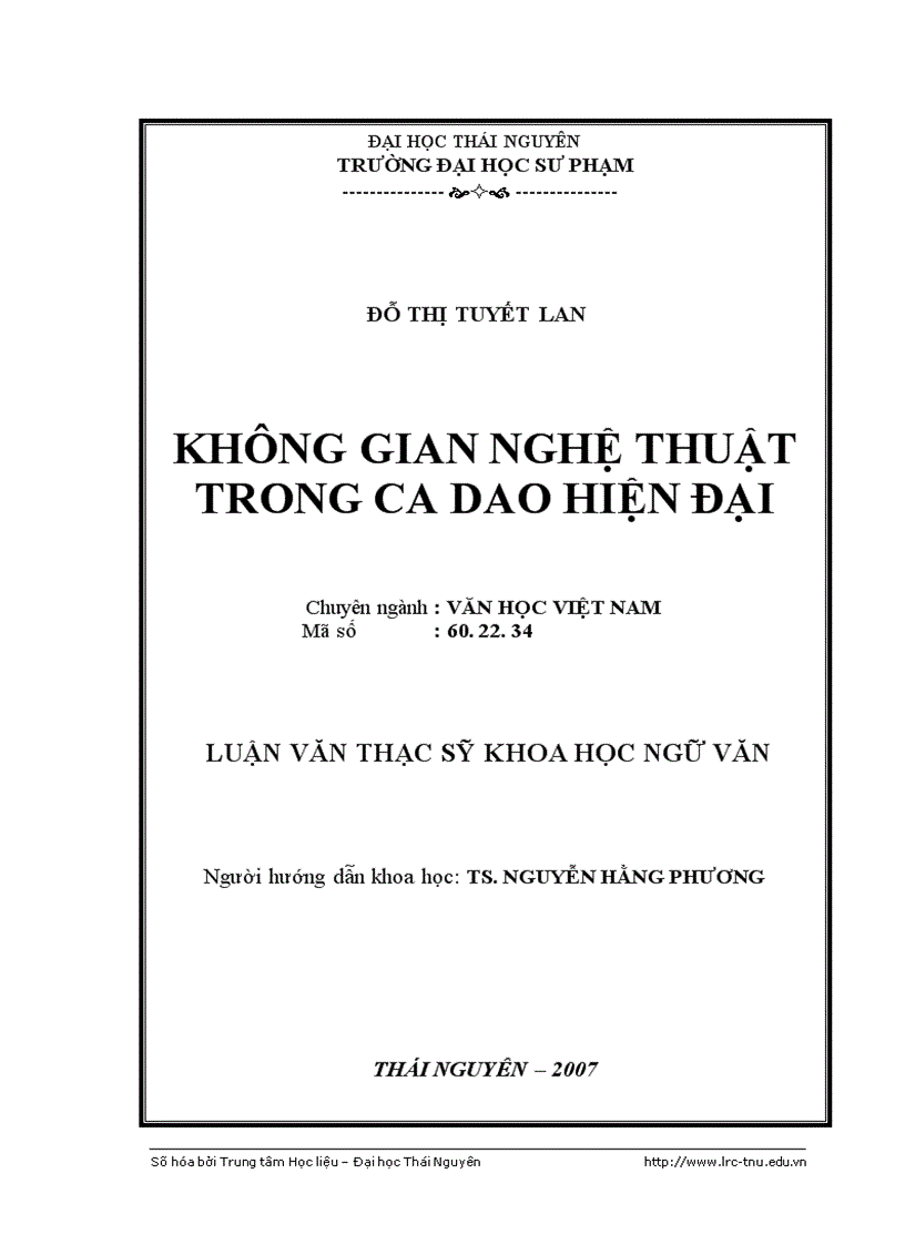 Không gian nghệ thuật trong ca dao hiện đại