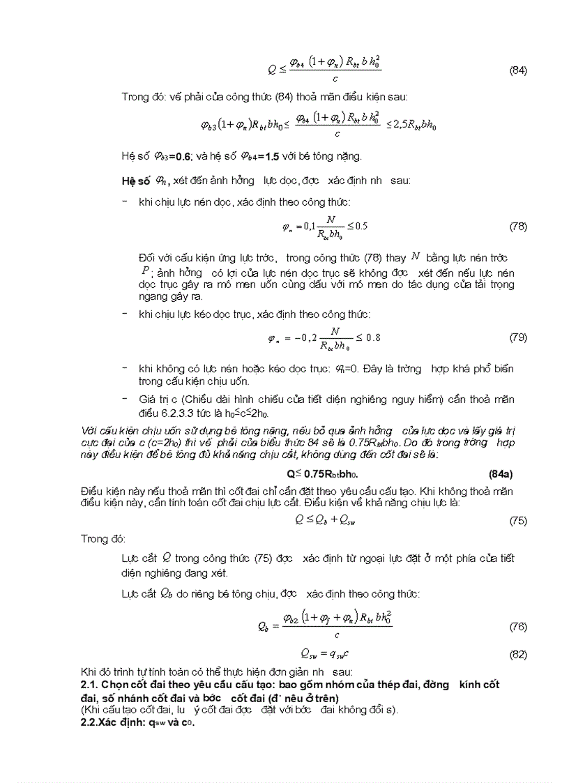 image for page Qui trình thiết kế cốt đai không dùng cốt xiên cho cấu kiện chịu uốn sử dụng bê tông nặng