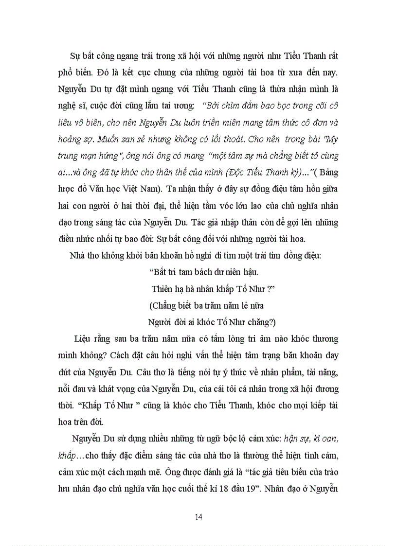 image for page Văn học trung đại So sánh hai bài thơ Cảnh ngày hè của Nguyễn Trãi và Độc Tiểu Thanh kí của Nguyễn Du