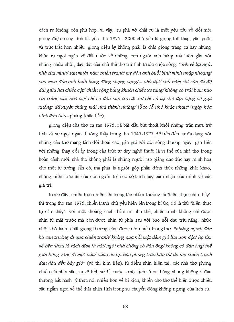 image for page Nghệ thuật thể hiện chiến tranh và người lính trong thơ 1975 2000