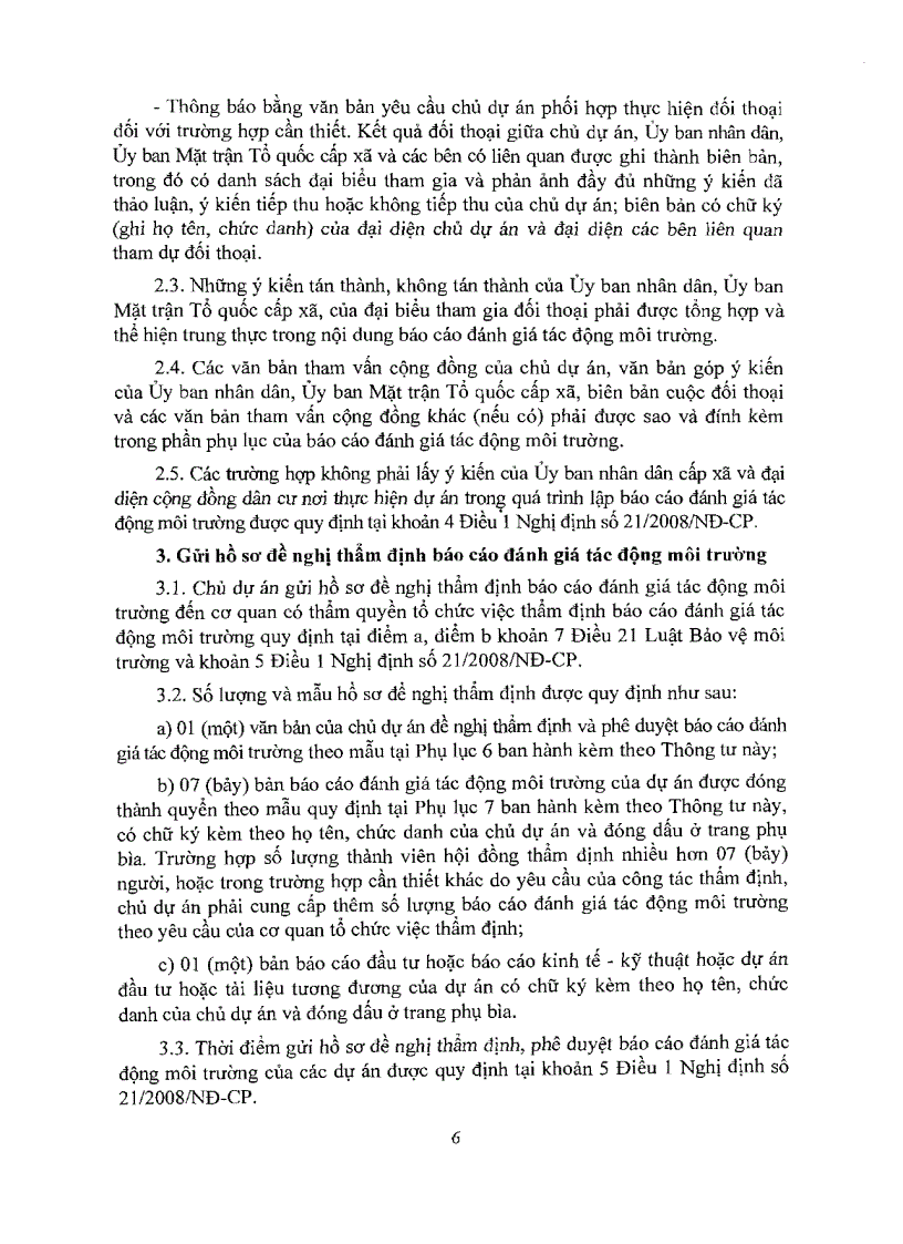 image for page Thông tư 05 2008 BTNMT Hướng dẫn ĐTM ĐCM CKBVMT