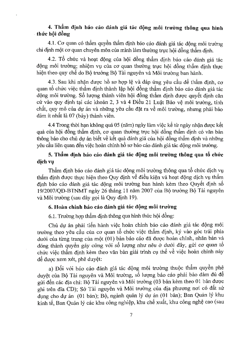 image for page Thông tư 05 2008 BTNMT Hướng dẫn ĐTM ĐCM CKBVMT