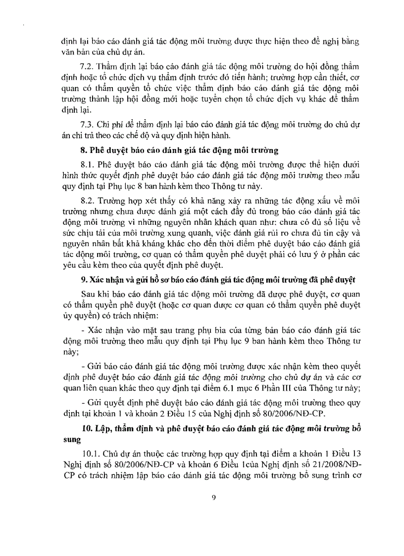 image for page Thông tư 05 2008 BTNMT Hướng dẫn ĐTM ĐCM CKBVMT