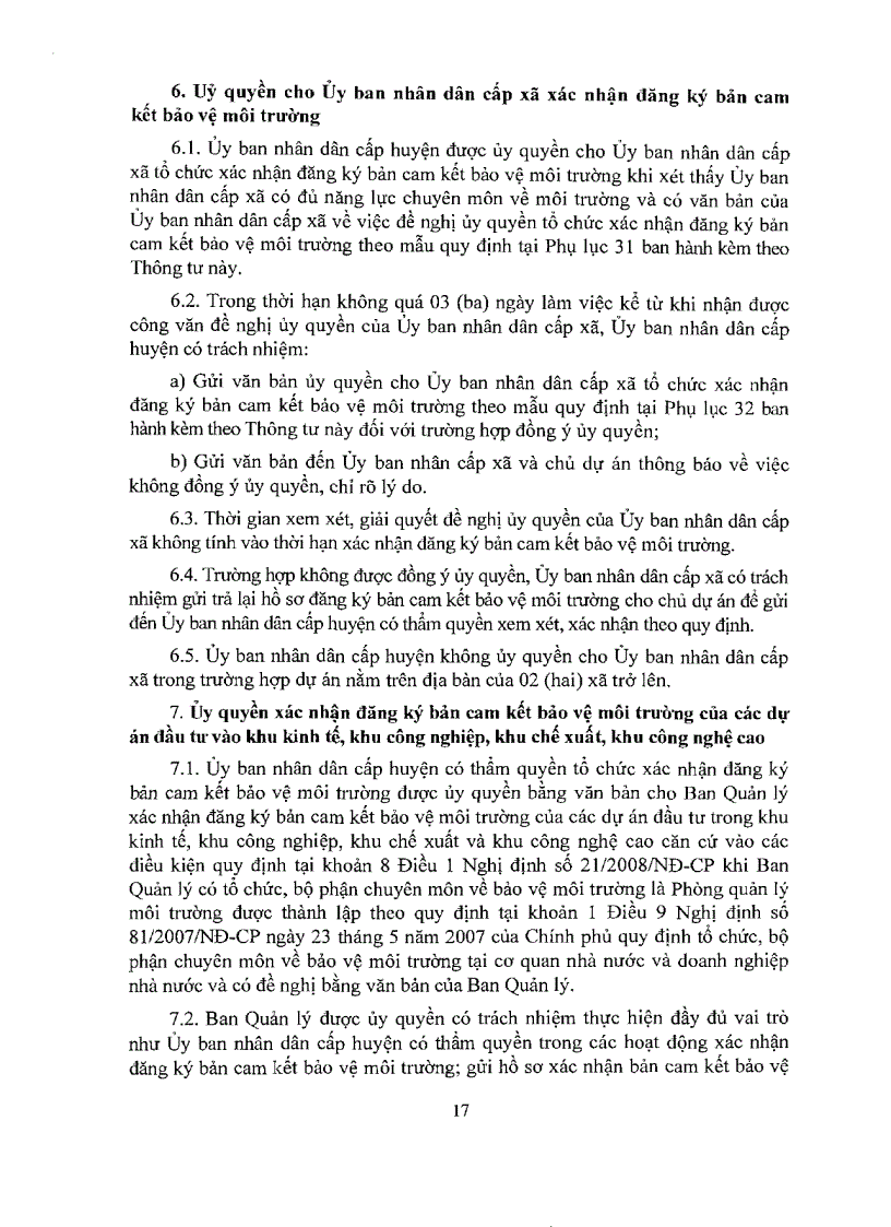 image for page Thông tư 05 2008 BTNMT Hướng dẫn ĐTM ĐCM CKBVMT