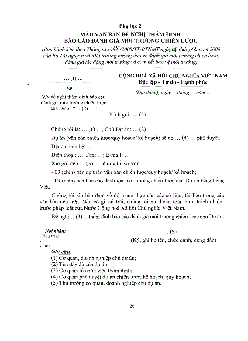 image for page Thông tư 05 2008 BTNMT Hướng dẫn ĐTM ĐCM CKBVMT
