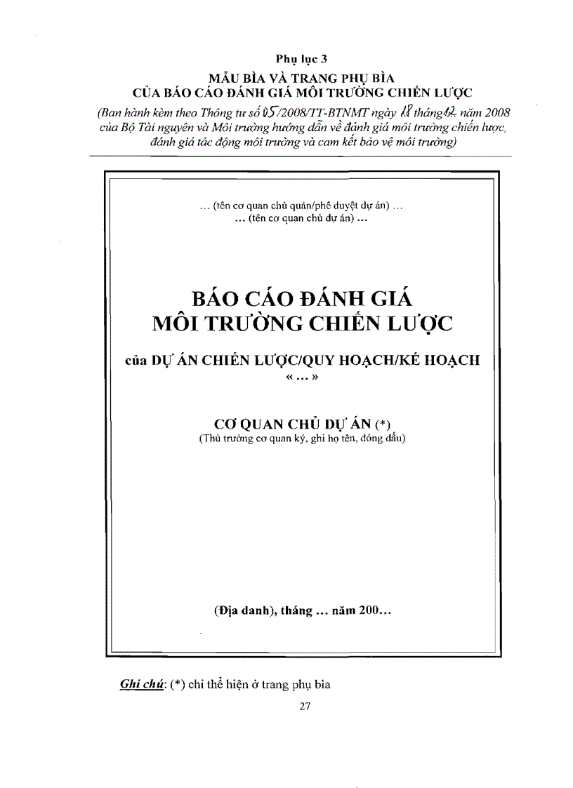 image for page Thông tư 05 2008 BTNMT Hướng dẫn ĐTM ĐCM CKBVMT