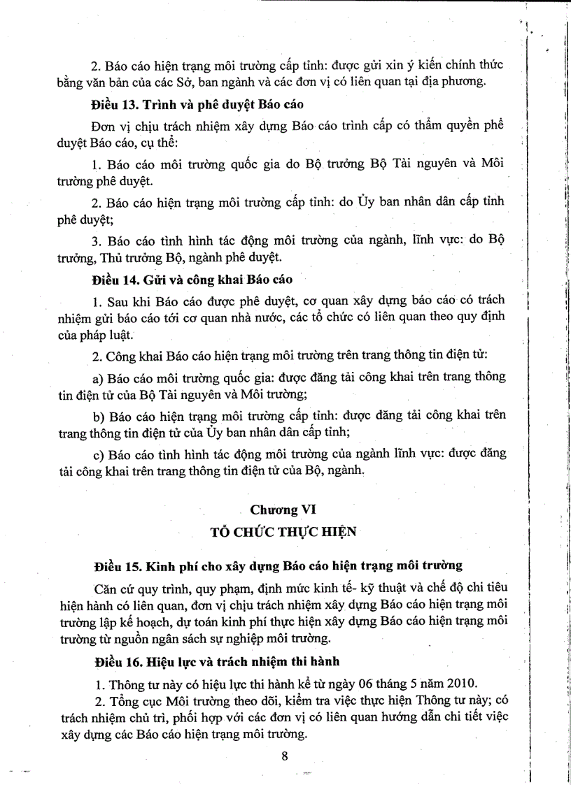 image for page Thông tư 08 2010 BTNMT Hướng dẫn lập SOE