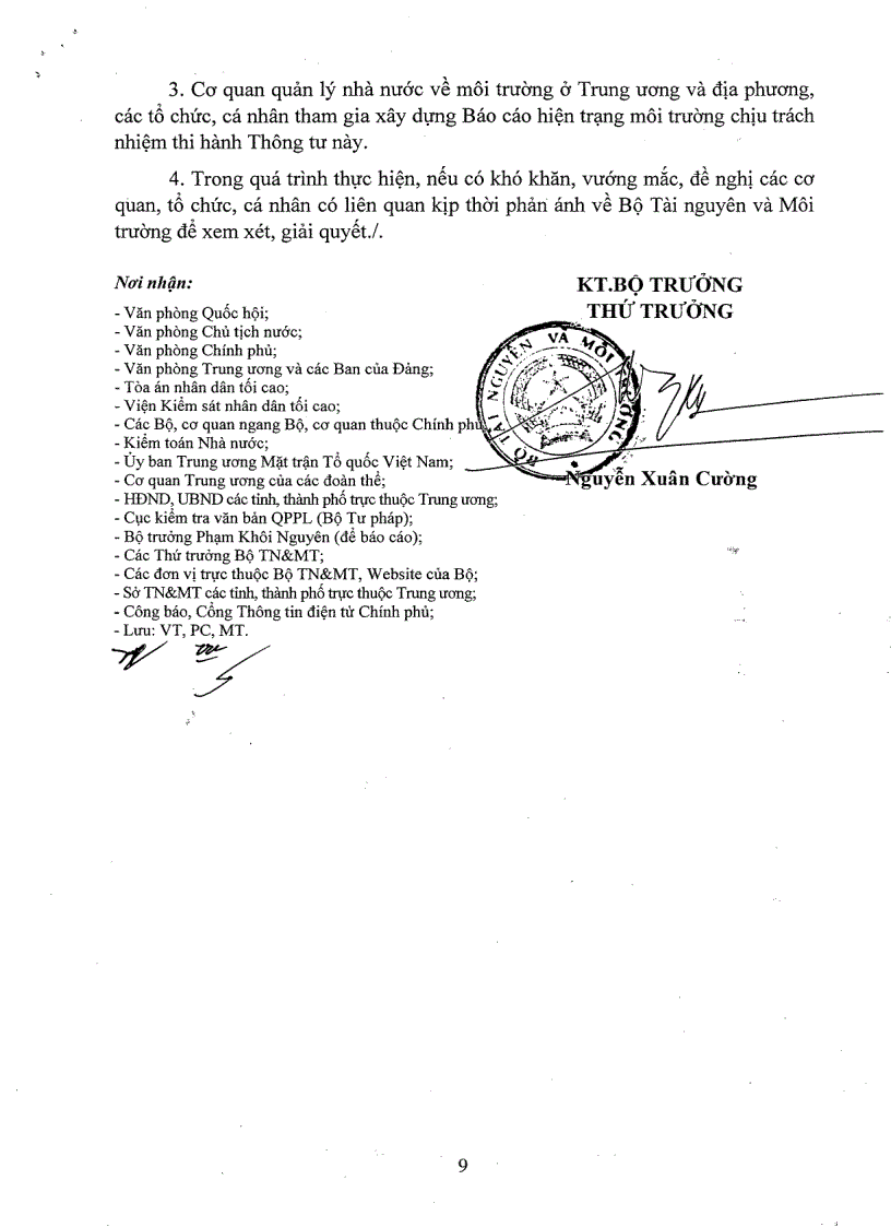 image for page Thông tư 08 2010 BTNMT Hướng dẫn lập SOE