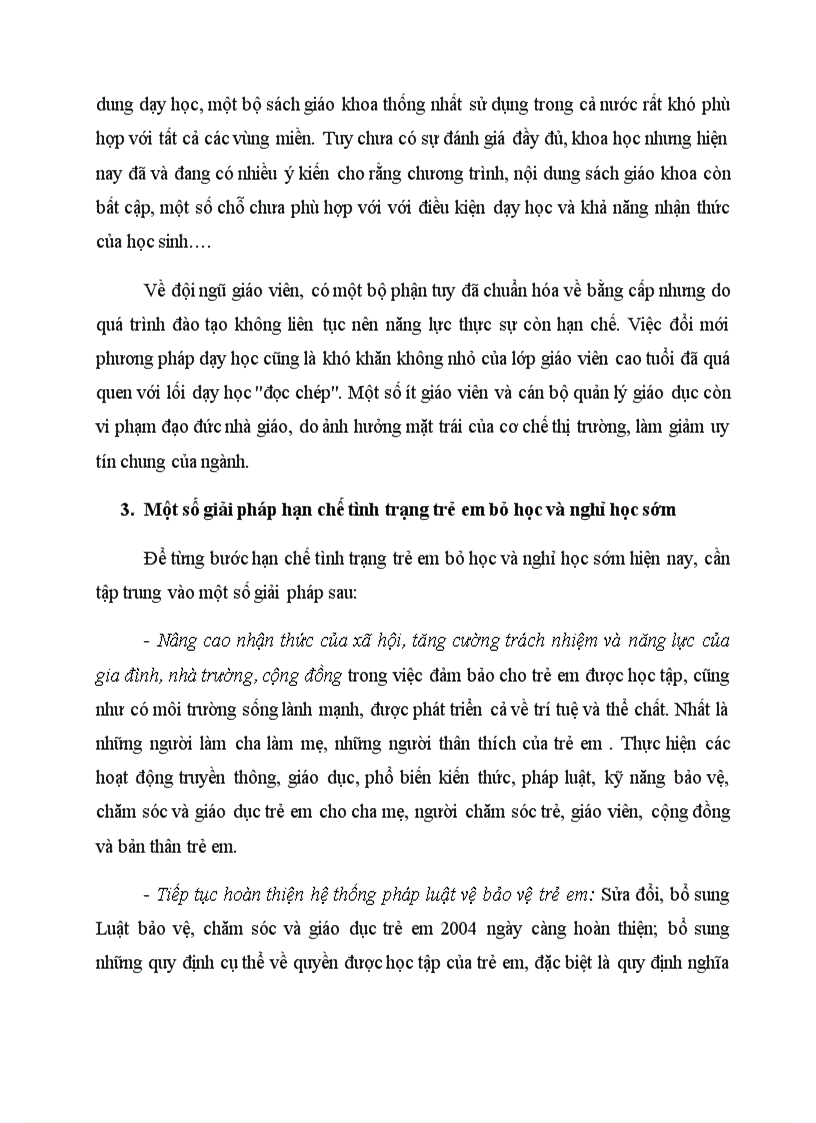 image for page Bài tập học kỳ luật hôn nhân và gia đình trách nhiệm của cha mẹ và những người thân thích về tình trạng trẻ em nghỉ học hoặc bỏ học sớm