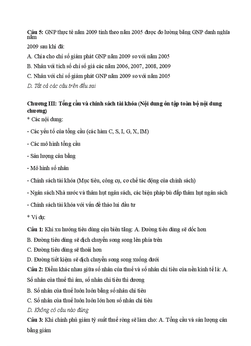 image for page Đề cương ôn tập kinh tế vĩ mô 1