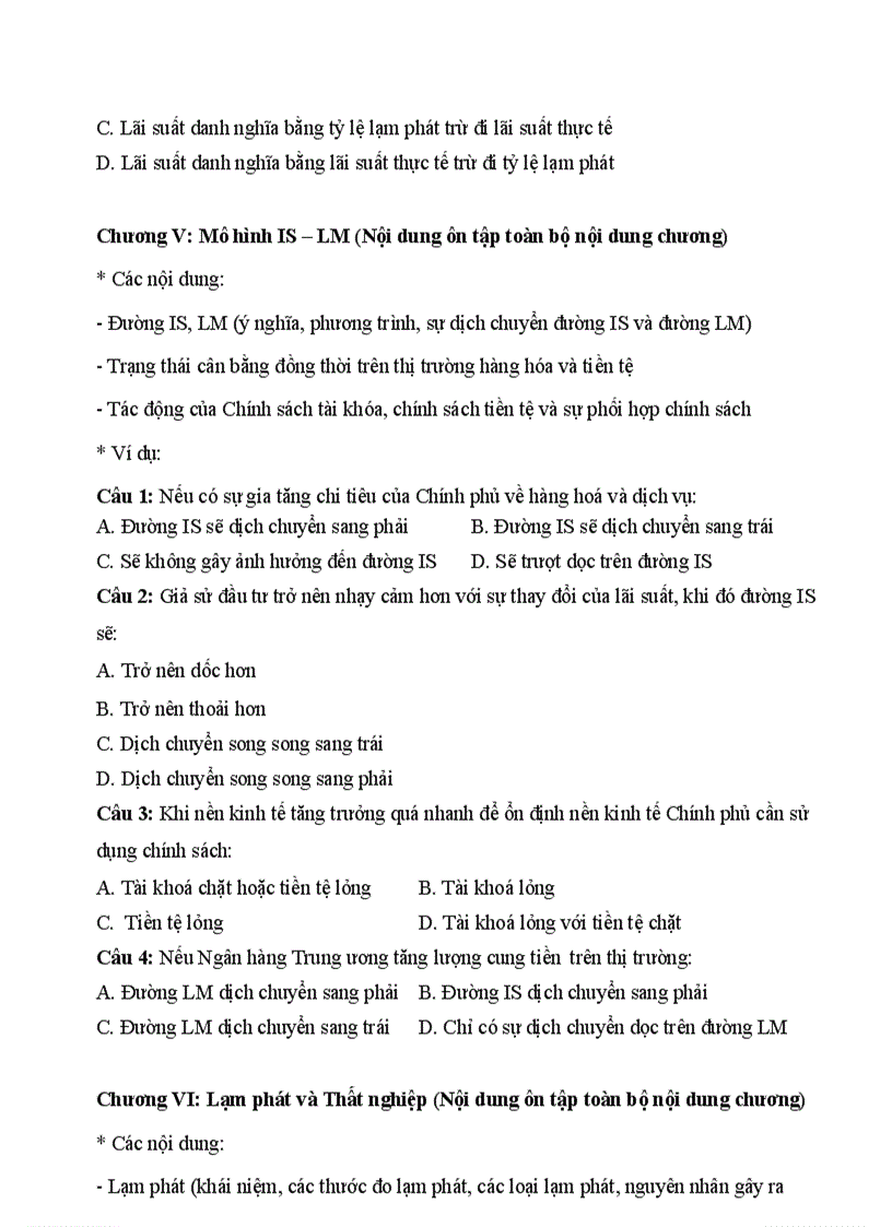 image for page Đề cương ôn tập kinh tế vĩ mô 1