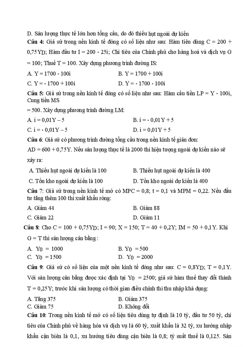 image for page Đề cương ôn tập kinh tế vĩ mô 1