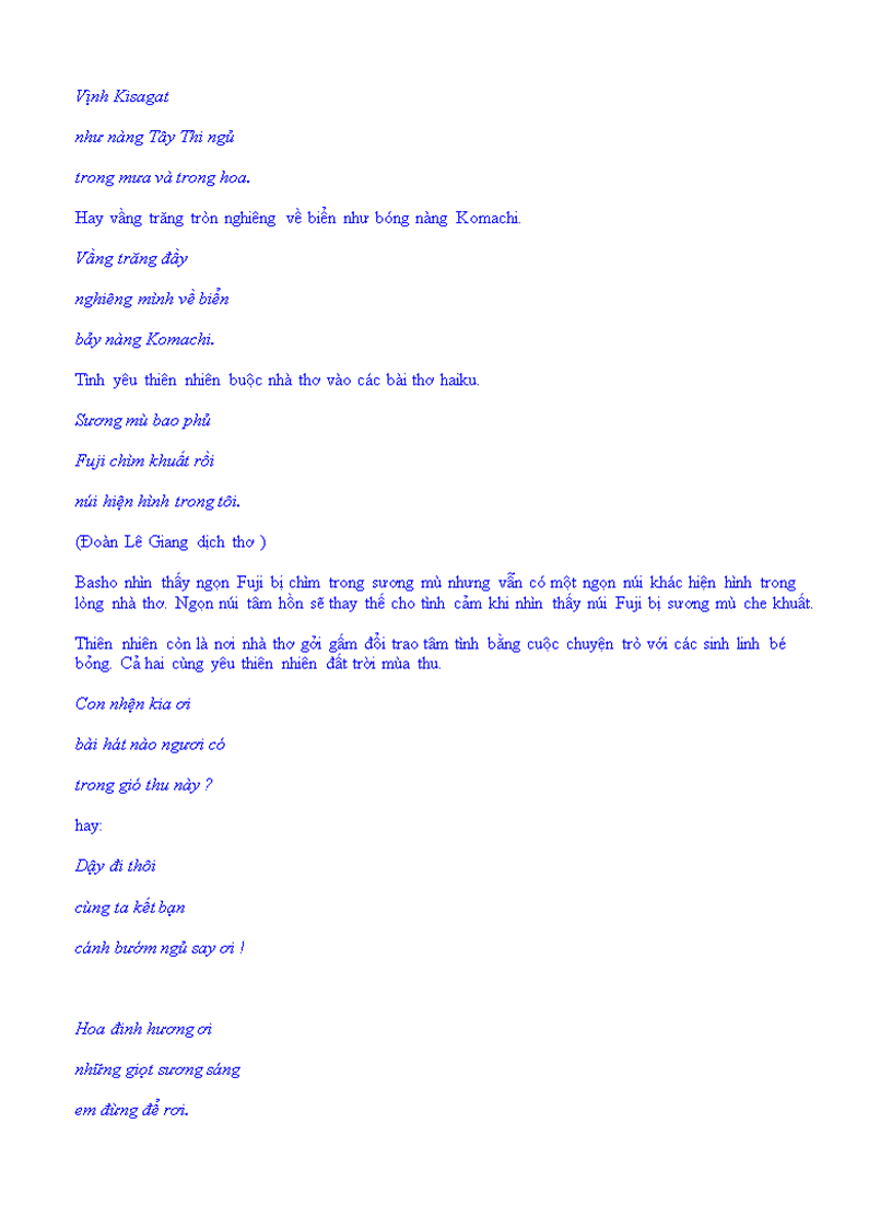 image for page Tìm hiểu giá trị thẩm mỹ của thiên nhiên trong thơ Basho