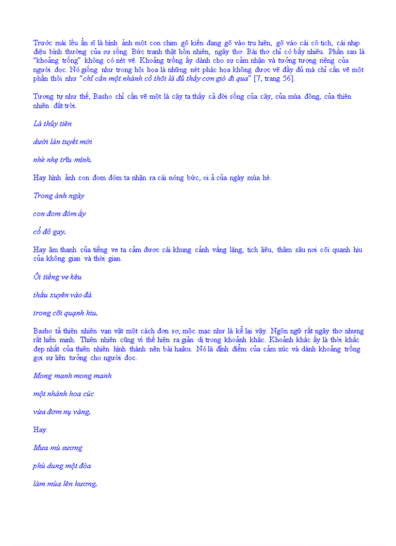 image for page Tìm hiểu giá trị thẩm mỹ của thiên nhiên trong thơ Basho