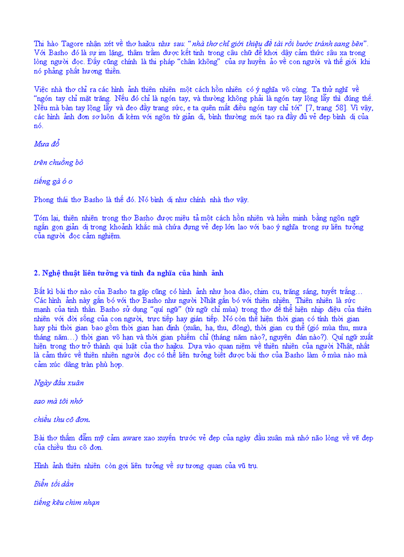 image for page Tìm hiểu giá trị thẩm mỹ của thiên nhiên trong thơ Basho