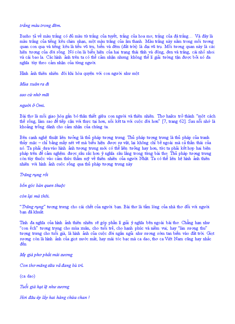 image for page Tìm hiểu giá trị thẩm mỹ của thiên nhiên trong thơ Basho