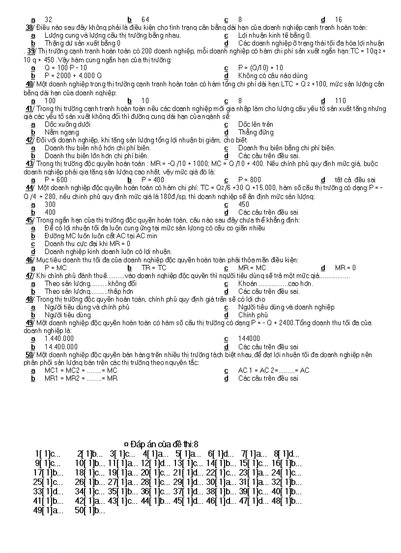 image for page Đề thi trắc nghiêm kinh tế vi mô 3 đề