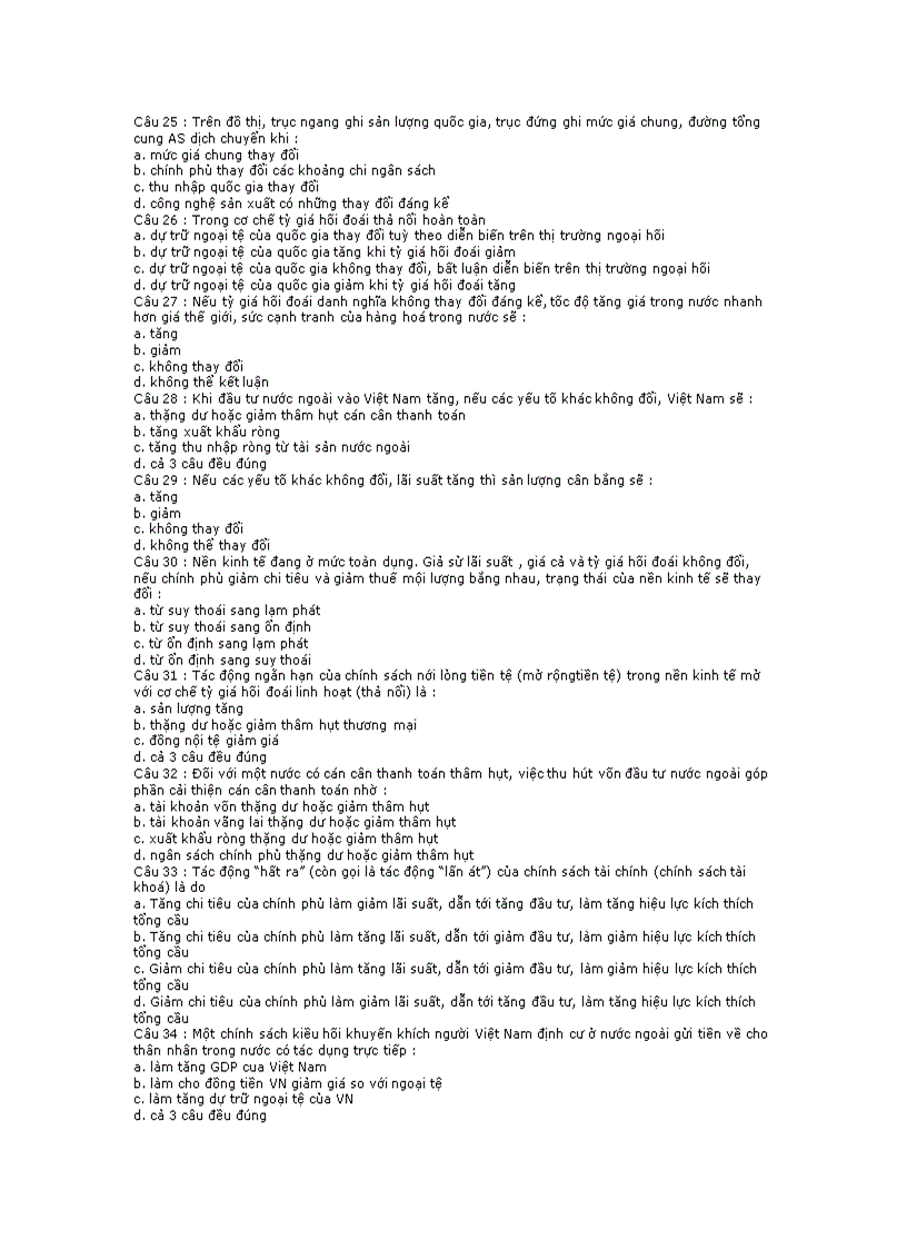 image for page Đề thi trắc nghiệm Kinh tế vĩ mô khóa trước