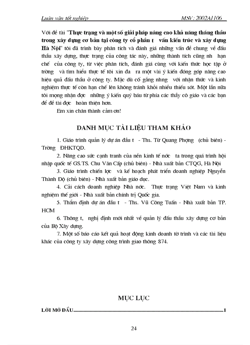 image for page Thực trạng và một số giải pháp nâng cao khả năng thắng thầu trong xây dựng cơ bản tại Công ty tư vấn kiến trúc và xây dựng Hà Nội