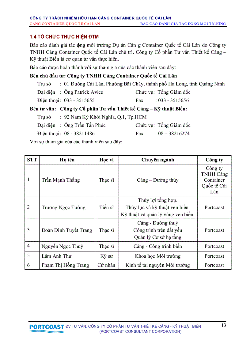 image for page Đánh giá tác động môi trường cảng container quốc tế Cái Lân