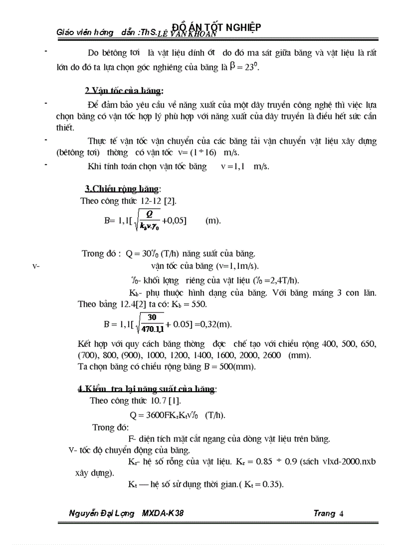 image for page Thiết kế trạm trộn bêtông ximăng có năng xuất Q 30 m3 h