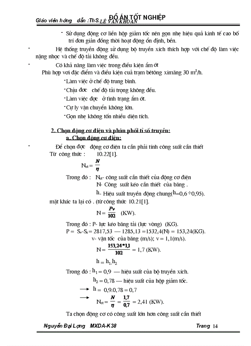 image for page Thiết kế trạm trộn bêtông ximăng có năng xuất Q 30 m3 h