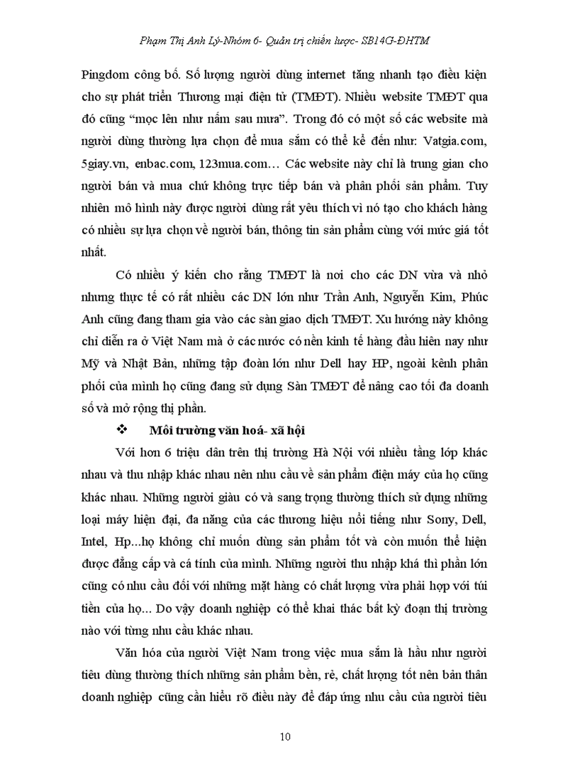 image for page Phân tích chiến lược kinh doanh của công ty cổ phần thế giới số trần anh