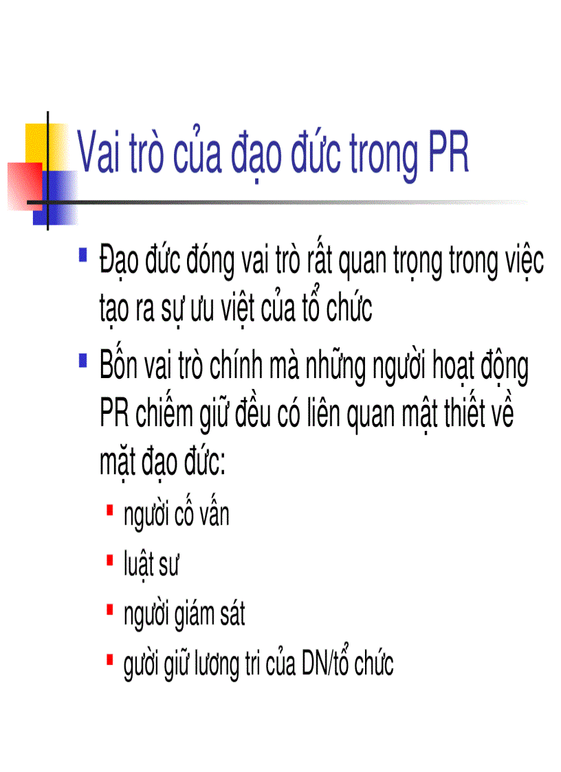 image for page Bài giảng 9 Luật pháp Đạo đức trong hoạt động PR