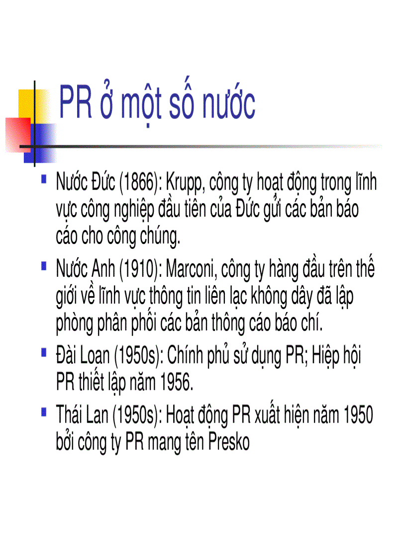 image for page Bài giảng 2 Lịch sử PR Hoạt động PR trong các tổ chức