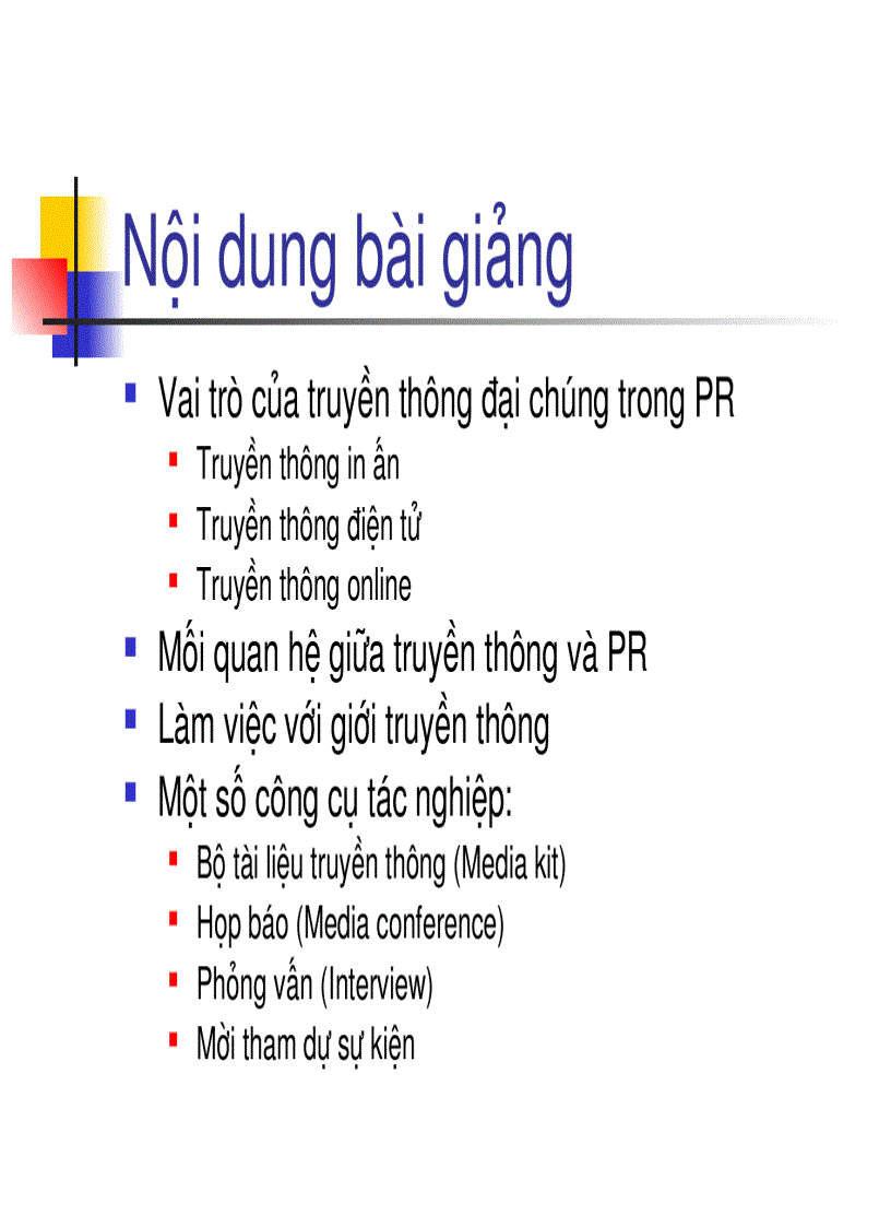 image for page Bài giảng 7 Quan hệ Truyền thông