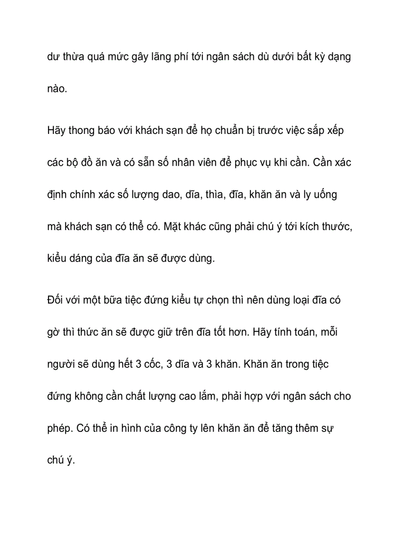 image for page Bữa tối trong tổ chức sự kiện