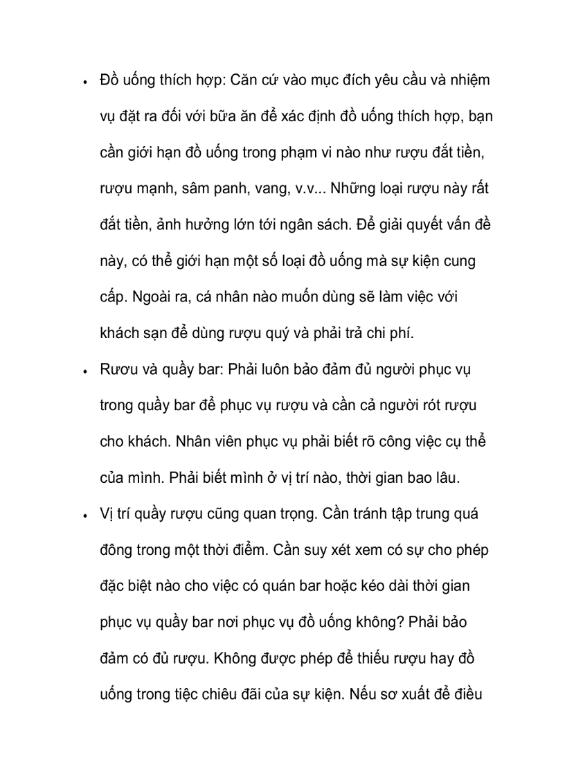 image for page Chuẩn bị đồ ăn và đồ uống trong tổ chức sự kiện