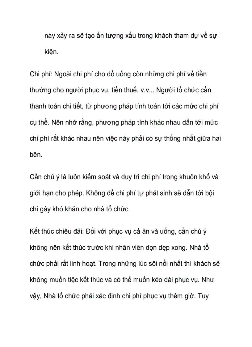 image for page Chuẩn bị đồ ăn và đồ uống trong tổ chức sự kiện