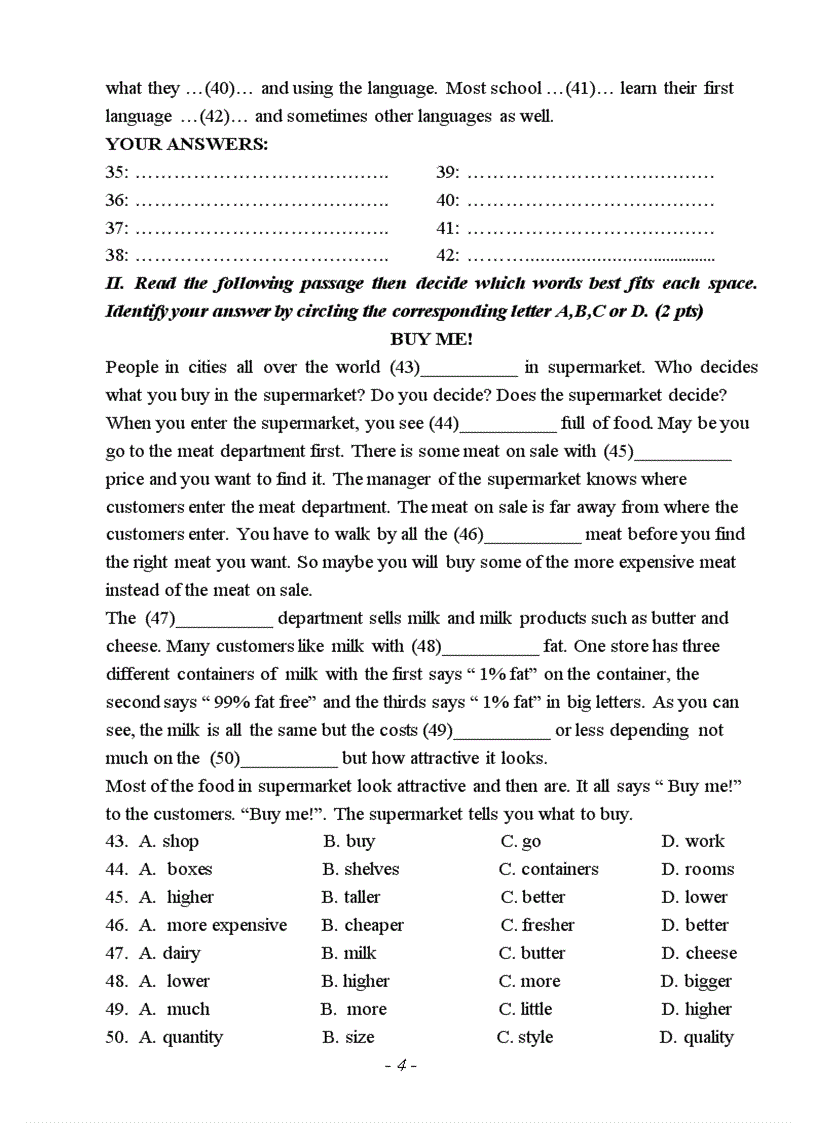 image for page Đề thi học sinh giỏi tiếng anh lớp 9 cấp huyện 2010 2011