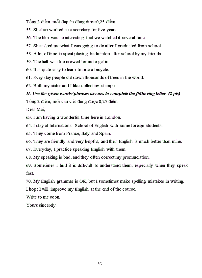 image for page Đề thi học sinh giỏi tiếng anh lớp 9 cấp huyện 2010 2011