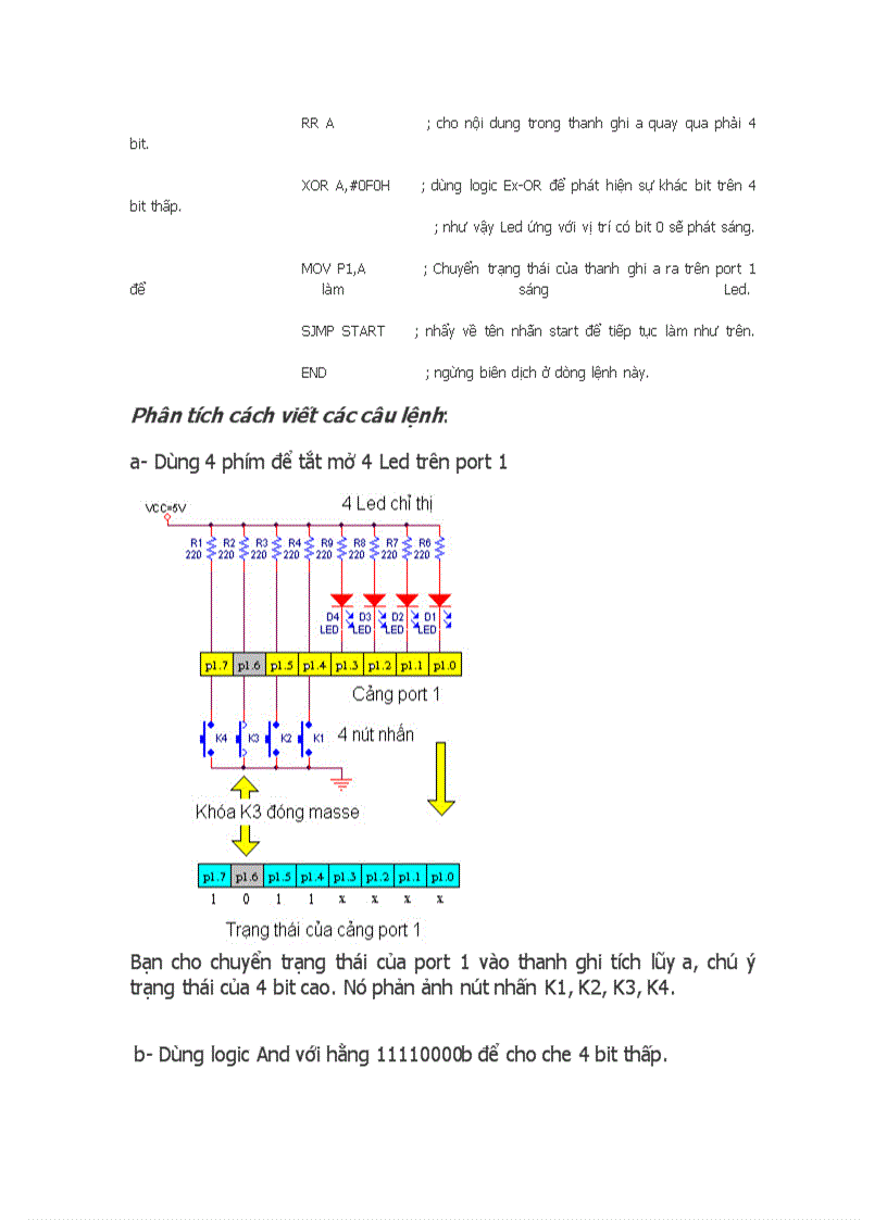 image for page Hướng dẫn Bạn viết 10 chương trình ứng dụng cơ bản cho ic vi điều khiển AT89C51