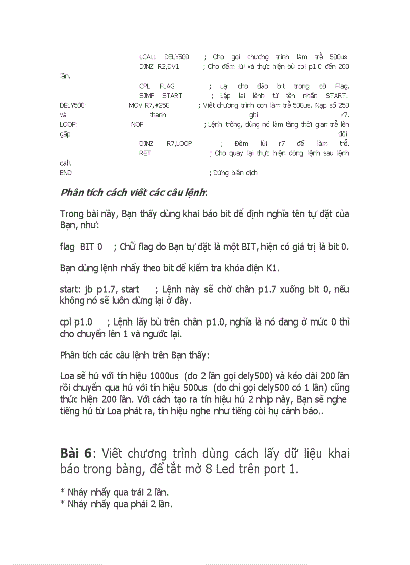 image for page Hướng dẫn Bạn viết 10 chương trình ứng dụng cơ bản cho ic vi điều khiển AT89C51