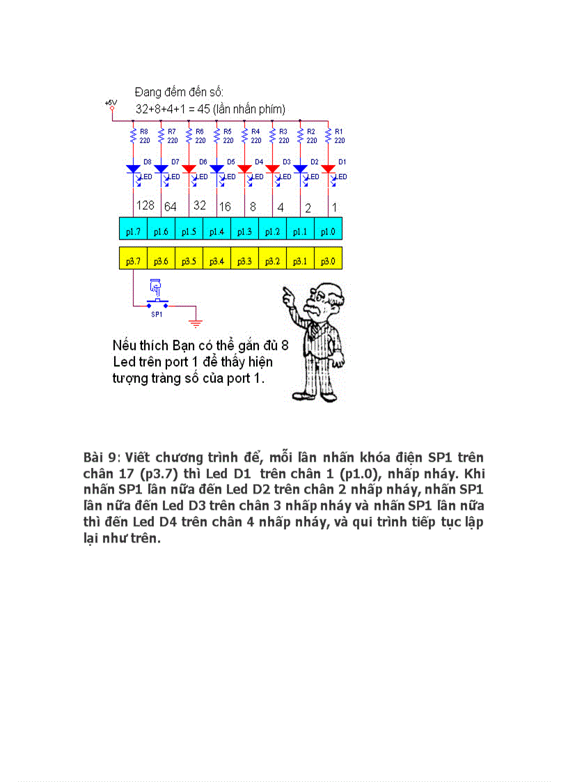image for page Hướng dẫn Bạn viết 10 chương trình ứng dụng cơ bản cho ic vi điều khiển AT89C51