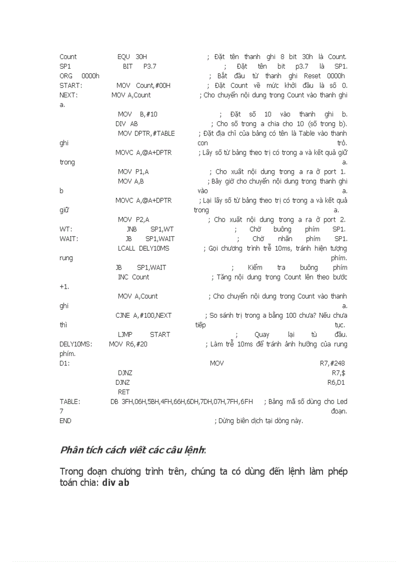 image for page Hướng dẫn Bạn viết 10 chương trình ứng dụng cơ bản cho ic vi điều khiển AT89C51