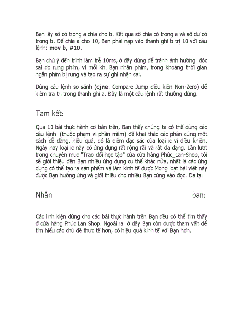 image for page Hướng dẫn Bạn viết 10 chương trình ứng dụng cơ bản cho ic vi điều khiển AT89C51