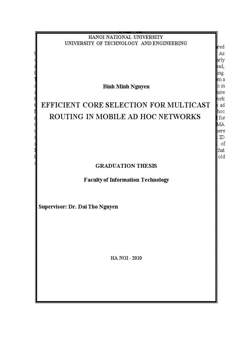 image for page Efficient core selection for multicast routing in mobile ad hoc networks