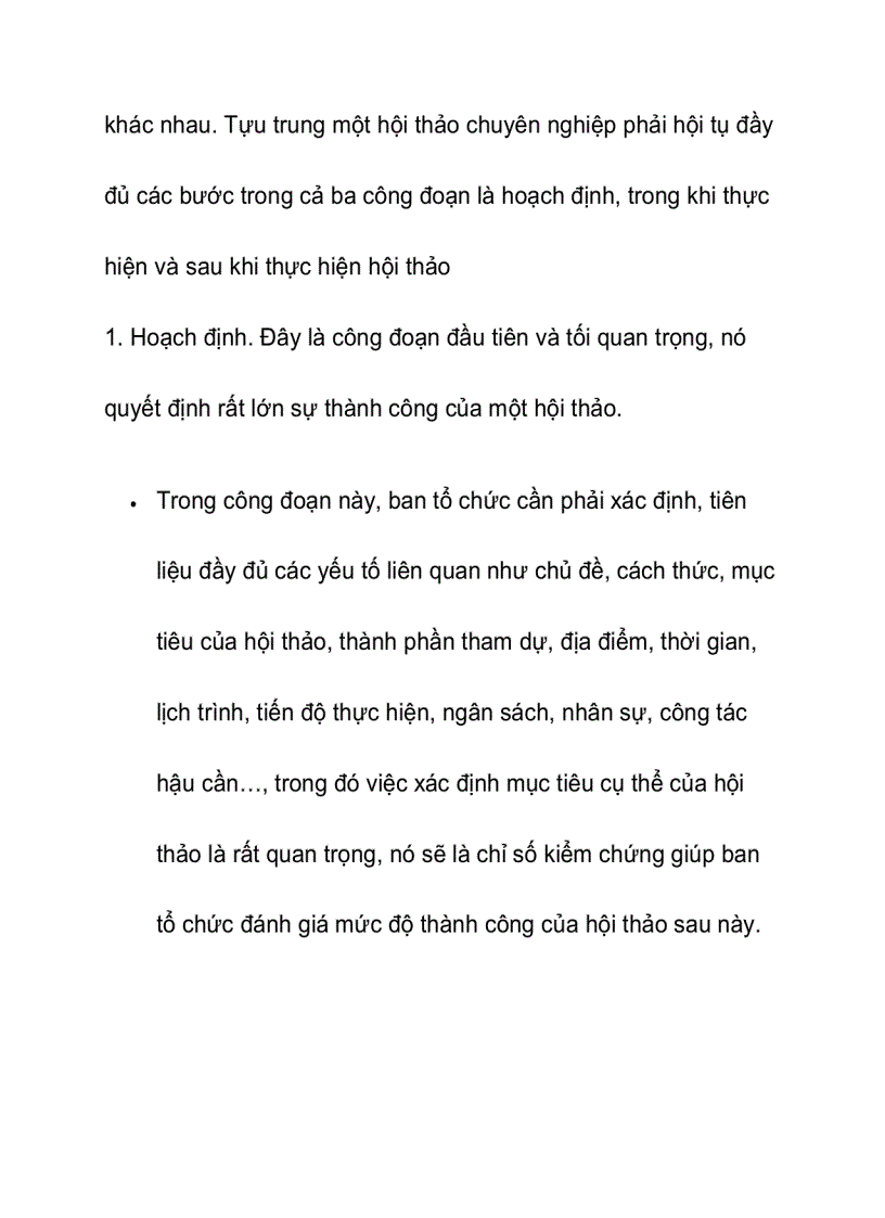 image for page Tổ chức sự kiện Để tổ chức một hội thảo thành công