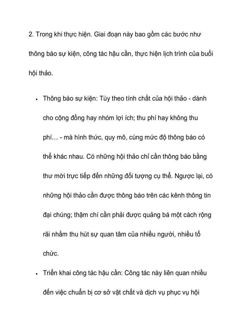 image for page Tổ chức sự kiện Để tổ chức một hội thảo thành công