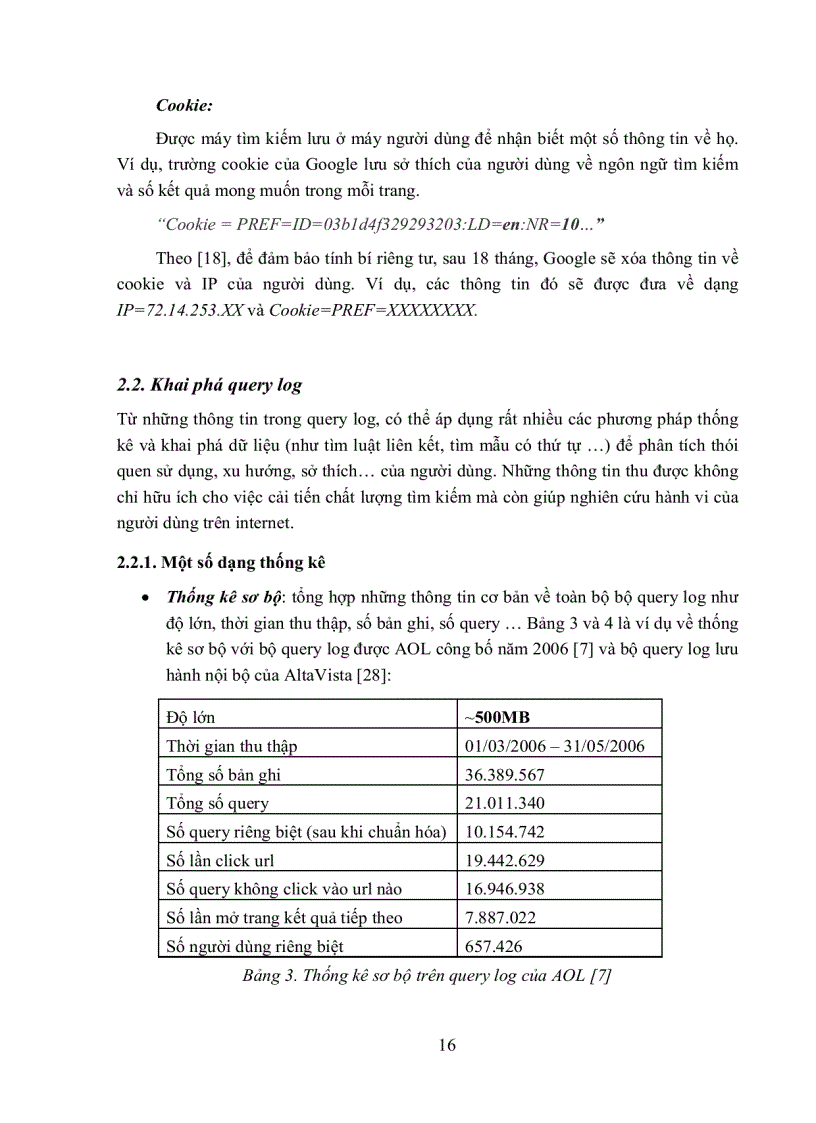 image for page Hệ thống tư vấn website cho máy tìm kiếm dựa trên khai phá Query Log