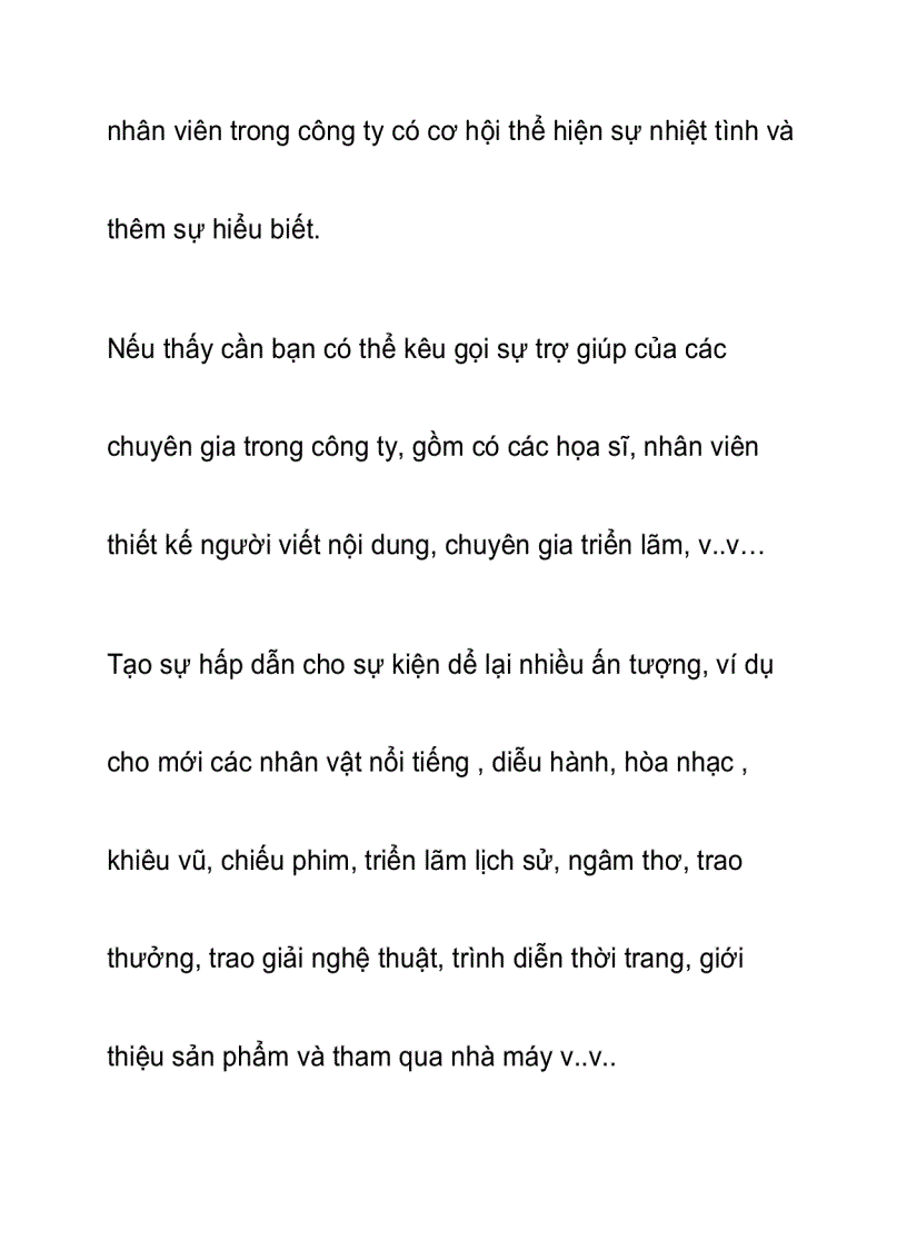 image for page Tổ chức sự kiện Triển khai các công việc cụ thể