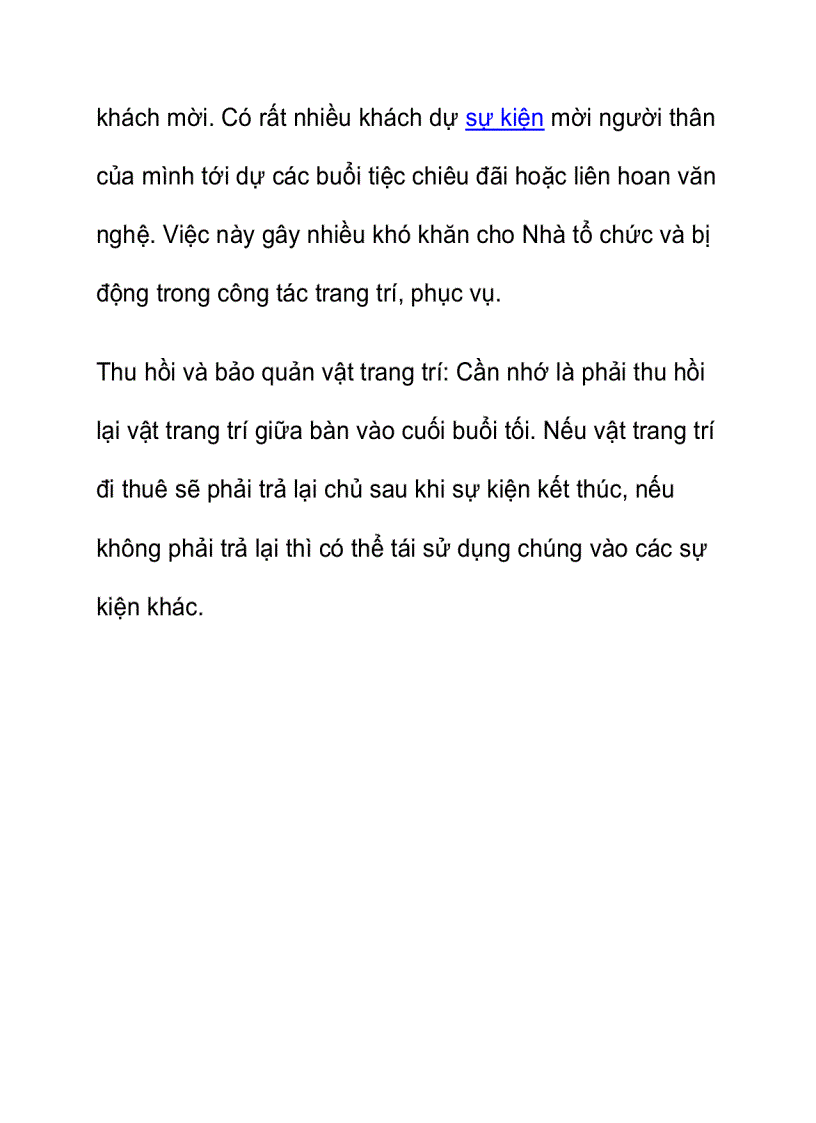 image for page Trang trí chi tiết phòng sự kiện