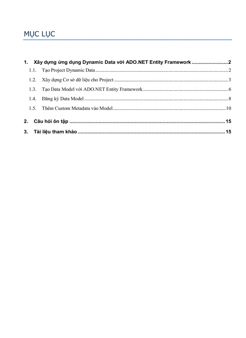 image for page Xây dựng ứng dụng Dynamic Data với ADO NET Entity Framework