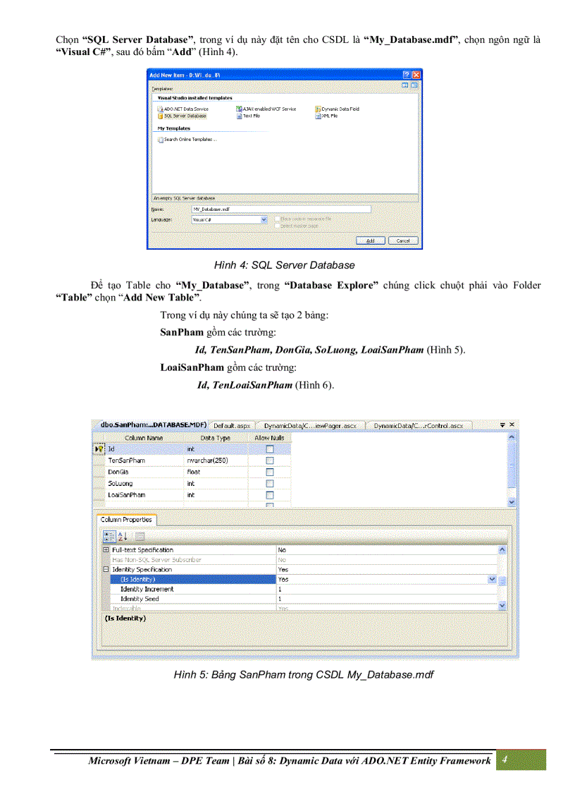 image for page Xây dựng ứng dụng Dynamic Data với ADO NET Entity Framework