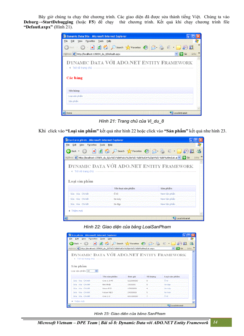 image for page Xây dựng ứng dụng Dynamic Data với ADO NET Entity Framework