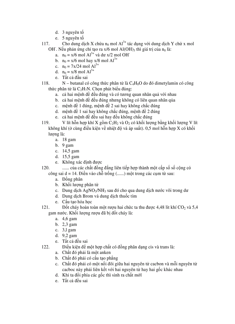 image for page 300 câu hỏi trắc nghiệm hóa học